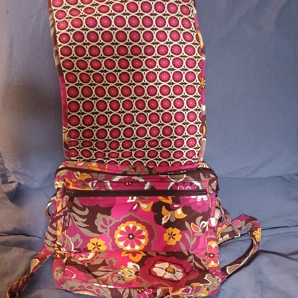 Vera Bradley Floral Crossbody Bag in Pink and Brown - Picture 3 of 6